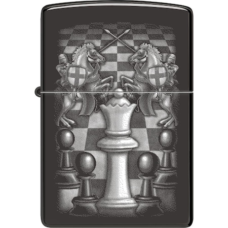 Zippo 2024 Zippo 24756 Chess Design, Hp Black ZIP-48762